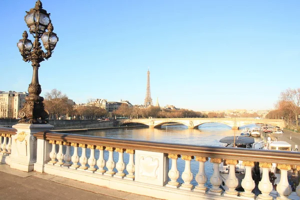 Ponte Alexandre Senna Parigi Capitale Città Più Popolosa Della Francia — Foto Stock