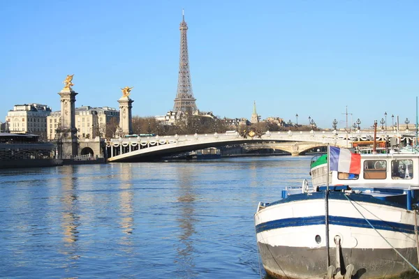 Torre Eiffel Paris Capital Cidade Mais Populosa França — Fotografia de Stock