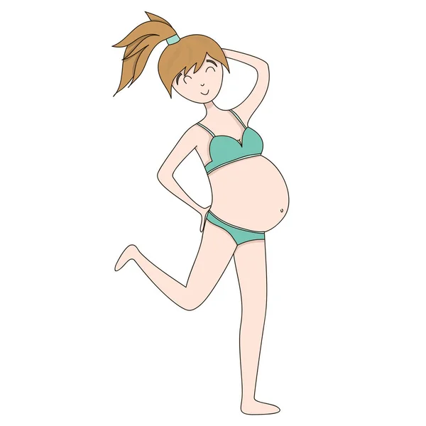 Illustration avec femme enceinte — Image vectorielle