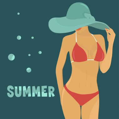 kadın kırmızı mayo.