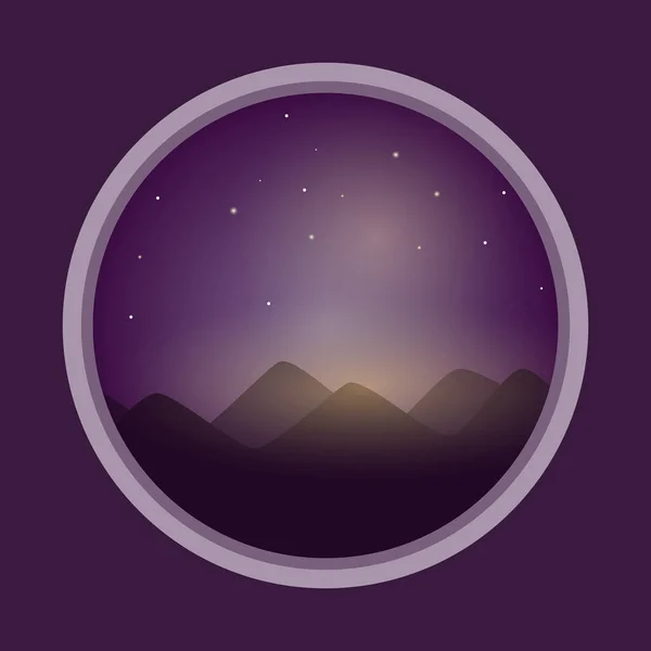 Гора туристичних логотип — стоковий вектор