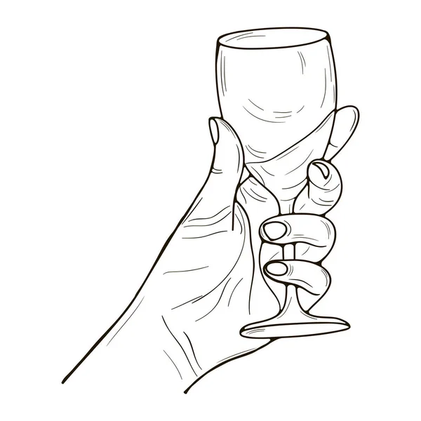 Как рисовать руку с бокалом
