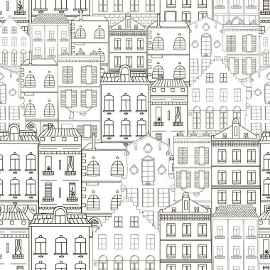 çizgi film el çekilmiş binalar