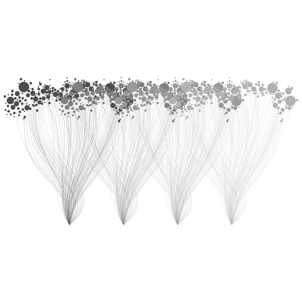 Векторна Абстрактна Ілюстрація Лініями Колами Чорно Білих Кольорах — стоковий вектор