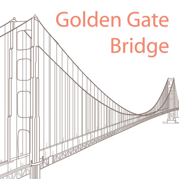 Golden Gate Köprüsü ile vektör çizim