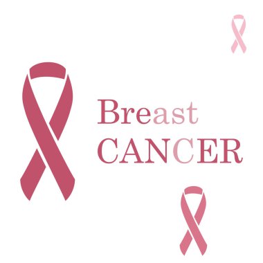 Meme kanseri şerit. Vektör çizim.