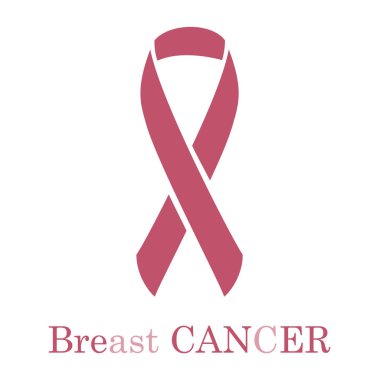 Meme kanseri şerit. Vektör çizim.