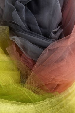 arkaplan, peçe, doku, kumaş, yumuşak katlar, mavi, yeşil, sarı, pembe, gri, çok renkli, ağ, tül