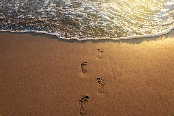 Schritte am Strand — Stockfoto