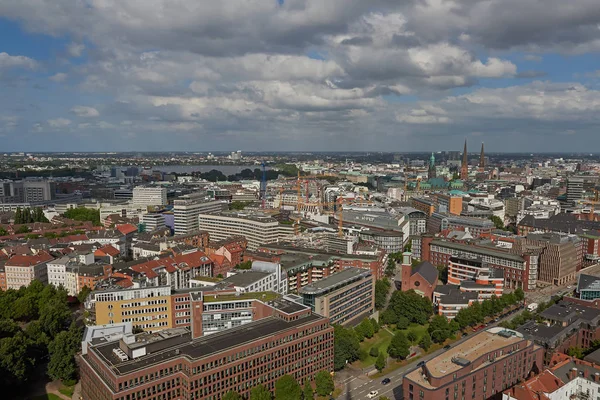 Luftaufnahme der Stadt Hamburg — Stockfoto