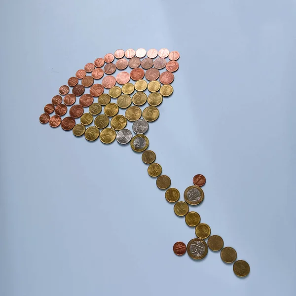 Абстрактный цветок монеты — стоковое фото