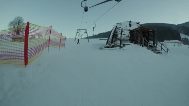 Cours Ski École Ski Petit Garçon Apprenant Skier Enfant Montant — Video