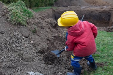 sevimli küçük işçi.