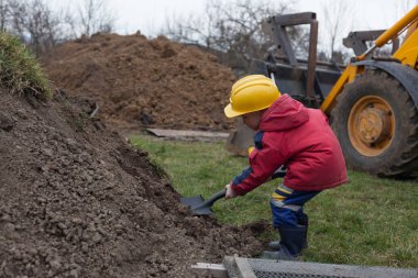 sevimli küçük işçi.