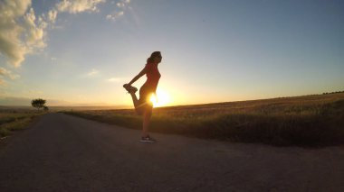 gün batımında egzersiz