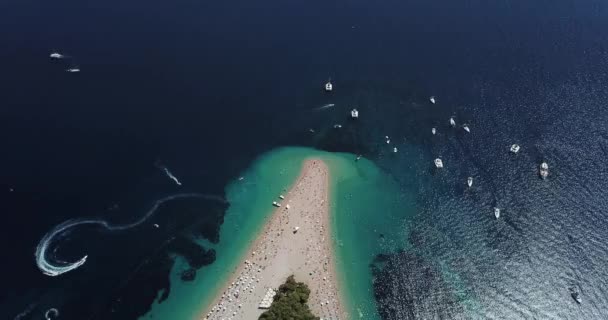 Výlet Lodí Chorvatském Pobřeží Cesta Makarské Riviéry Ostrov Hvar Brač — Stock video