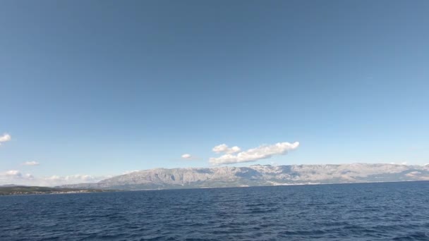 Boottocht Rond Kroatische Kust Rijden Van Makarska Riviera Naar Het — Stockvideo