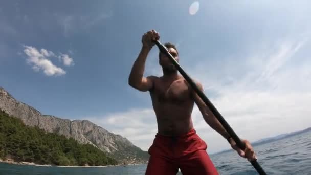 Tânăr Paddleboard — Videoclip de stoc