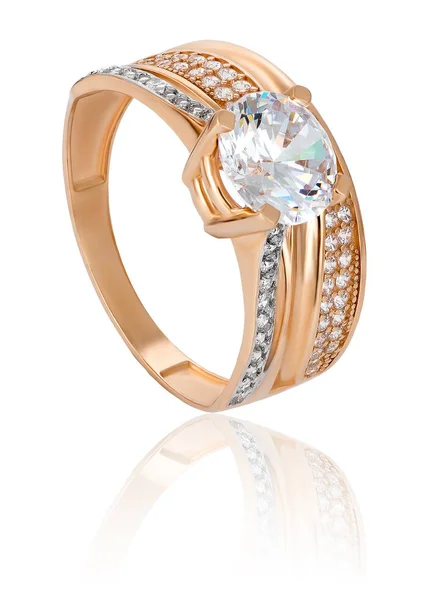 Original anillo femenino de oro —  Fotos de Stock