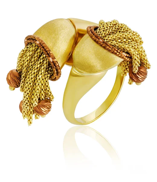 Αρχική γυναικείας δαχτυλίδι από χρυσό — Φωτογραφία Αρχείου