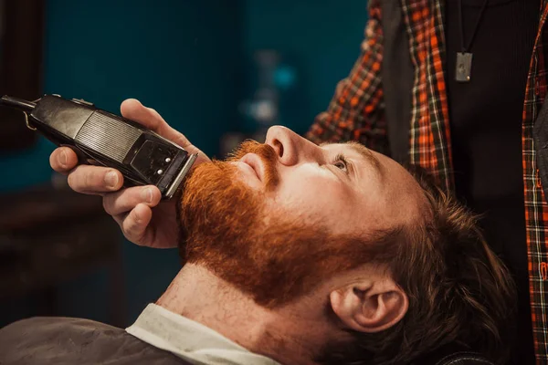 Peluquería Master Profesional Corta Barba Del Cliente Barber Hombres —  Fotos de Stock