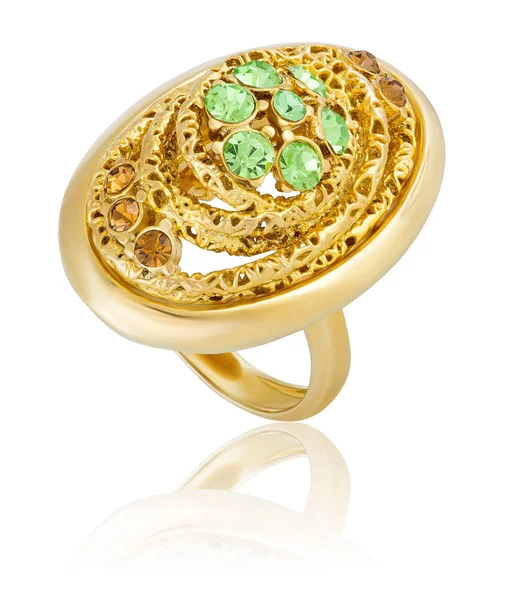 Eredeti női arany gyűrű — Stock Fotó