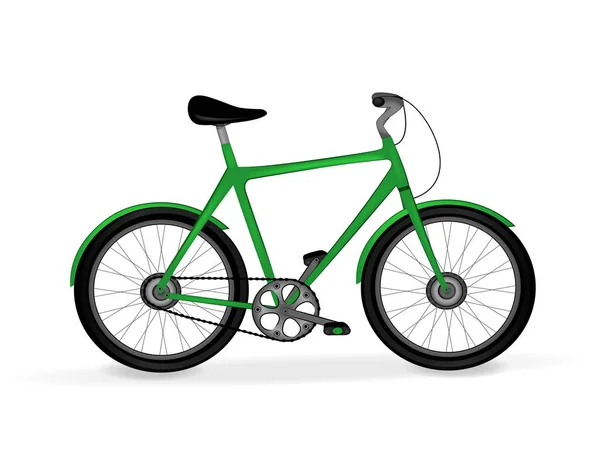緑の自転車。Eps — ストックベクタ