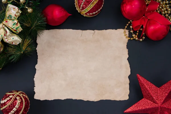 Noel Arkaplan Görüntüsü Üzerine Eski Kağıt Yaprağı Telifsiz Stok Imajlar