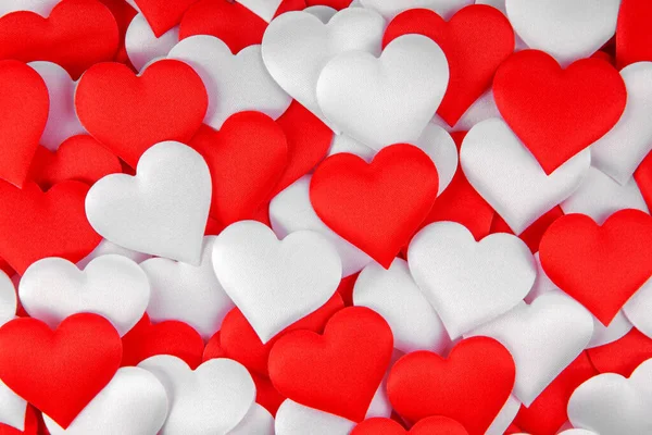 Background Red White Hearts Valentine Day Horizontal — 스톡 사진