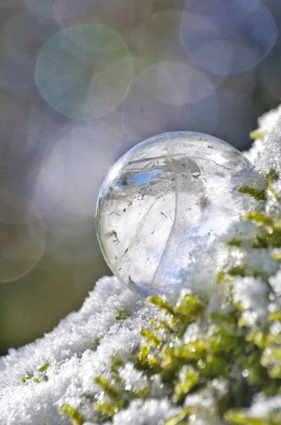 Quartz crystal closeup illuminated in sun — Stock Photo, Image