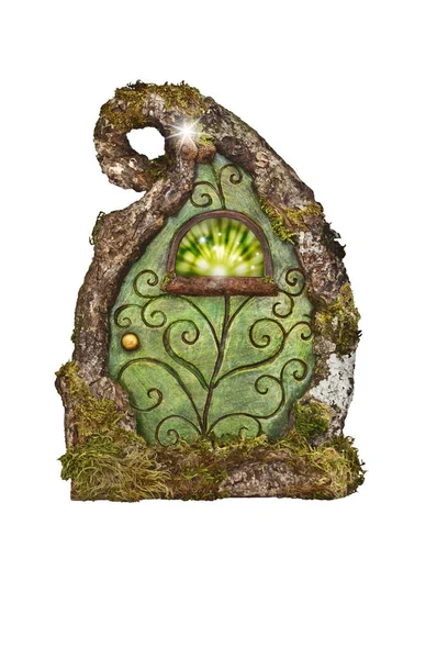 # Magical fairy door for enchanted tree in forest — Stok Foto