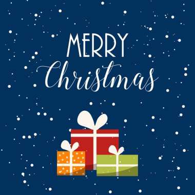 Sevimli catoon tebrik kartı hediye kutuları ve dilek ile