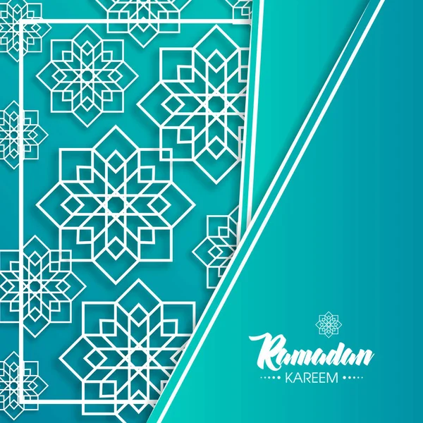 Ramadan Kareem Caligrafie arabă, Ramadan Kareem felicitare frumoasă cu caligrafie arabă, șablon pentru meniu, invitație, poster, banner, carte de sărbătoare a festivalului comunității musulmane — Vector de stoc