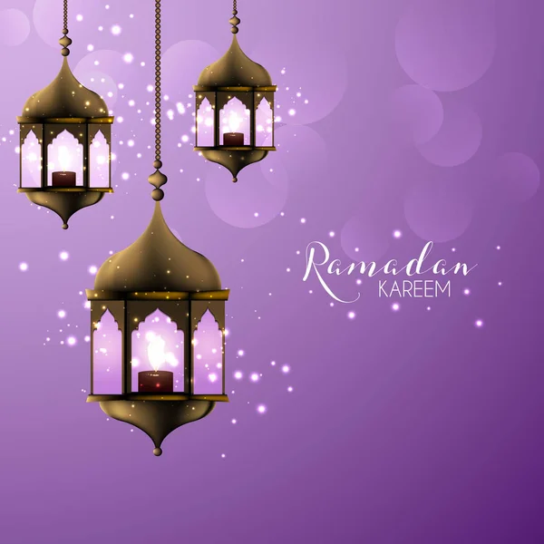 Ramadan Kareem Caligrafie arabă, Ramadan Kareem felicitare frumoasă cu caligrafie arabă, șablon pentru meniu, invitație, poster, banner, carte de sărbătoare a festivalului comunității musulmane — Vector de stoc