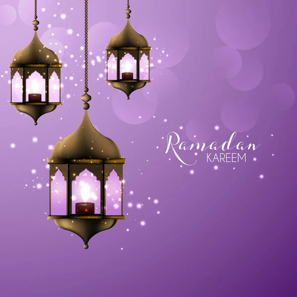 Ramadan Kareem Calligraphie arabe, Ramadan Kareem belle carte de voeux avec calligraphie arabe, modèle de menu, invitation, affiche, bannière, carte pour la célébration du festival de la communauté musulmane — Image vectorielle