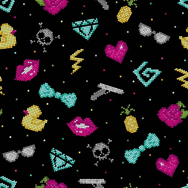 Piksel sorunsuz arka plan. Vektör çizim Eps10.