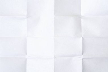 Buruşmuş beyaz kağıt dokusu arkaplanı