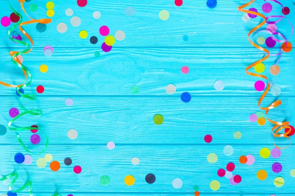 Färgstarka part konfetti med kopia utrymme — Stockfoto