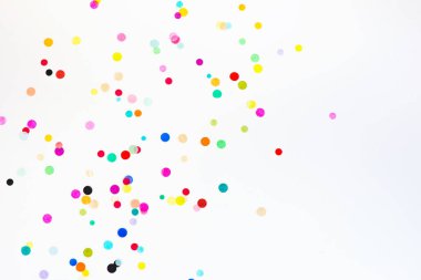 Renkli parti konfeti kopya alanı ile