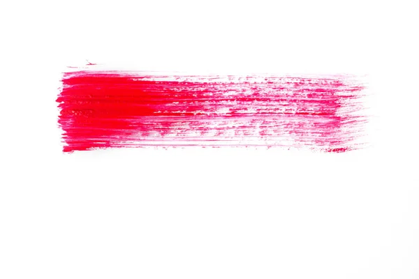 Pintura abstrata com pinceladas rosa sobre branco — Fotografia de Stock