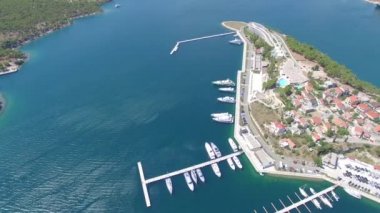 Hırvatistan Sibenik havadan görünümü