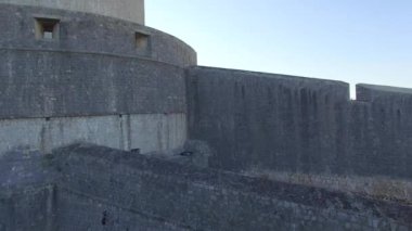Dobruca eski şehir gündoğumu sırasında havadan görünümü