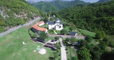 Manastır Moraca havadan görünümü