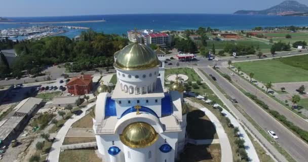 Церковь Святого Иоанна Владимира в Черногории — стоковое видео
