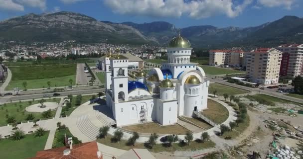 Igreja Ortodoxa de São João Vladimir em Montenegro — Vídeo de Stock