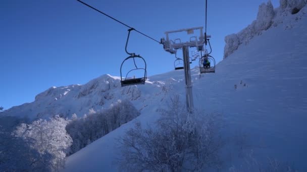 Sníh, Les a lyžaři na lyžařský vlek pov