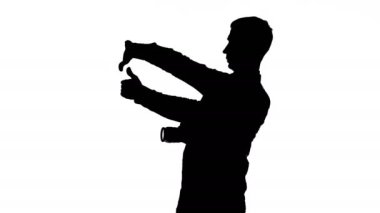 Fotoğrafçı fotoğraf çekmek siluet