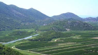Güney Hırvatistan güzel Neretva vadi Panorama görünümünü.