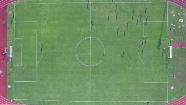 試合中にスタジアムの空撮 — ストック動画