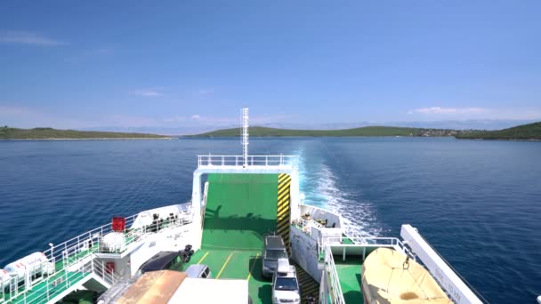 Zadar, Croácia - 20 de julho de 2016: em barco de balsa Jadrolinija . — Vídeo de Stock